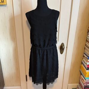 Madewell Broadway and Broome Elegant Lace Black Sleeveless Dress